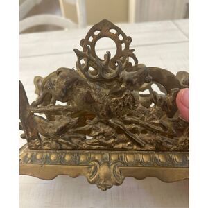 BRADLEY & HUBBARD 19th Century Brass Plated Letter Holder